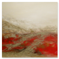 Melitta Winkler "NAXOS-RED-LAKE" 120x80, Pigmente mit NAXOS-Originalsand im Schattenfugenrahmen