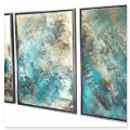 Melitta Winkler "River-deep" Triptychon 210x100, Pigmente und Marmormehl-Frakturen