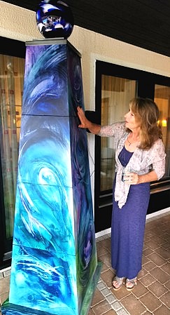 Obelisk "Elementa magica" - 240cm hoch Melitta Winkler Obelisk "Elementa magica"
